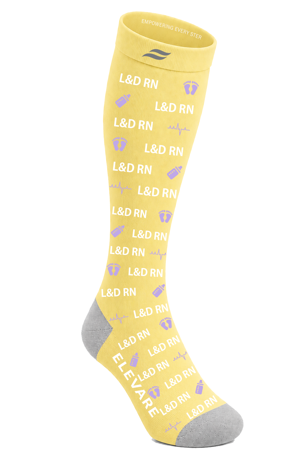 ELEVARE Rep Your Set L&D RN compression sock