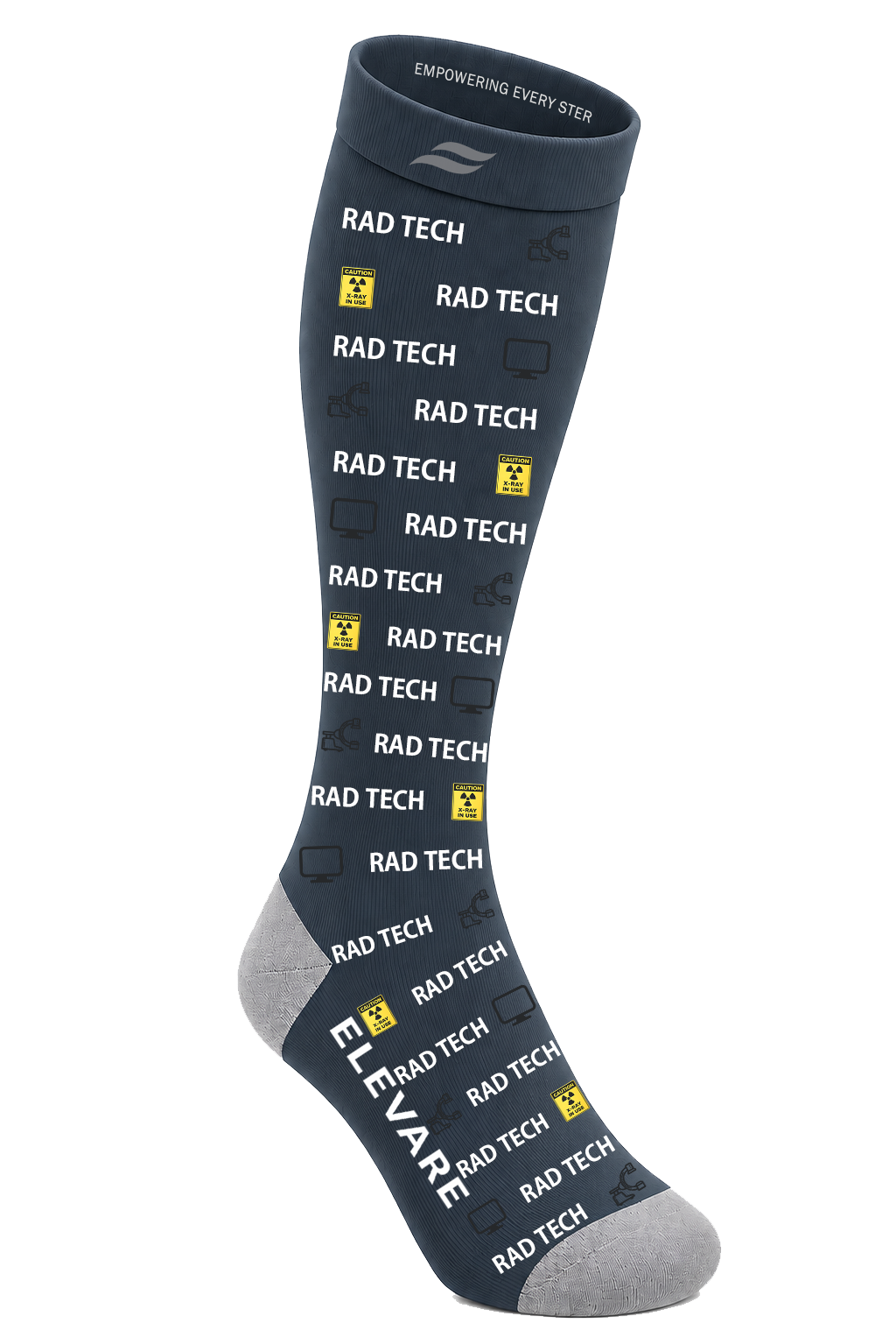 ELEVARE Rep Your Set Rad Tech compression sock