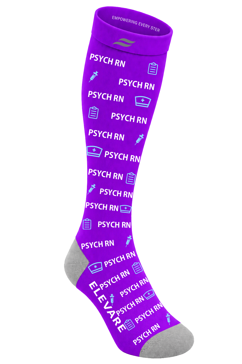 ELEVARE Rep Your Set Psych RN compression sock